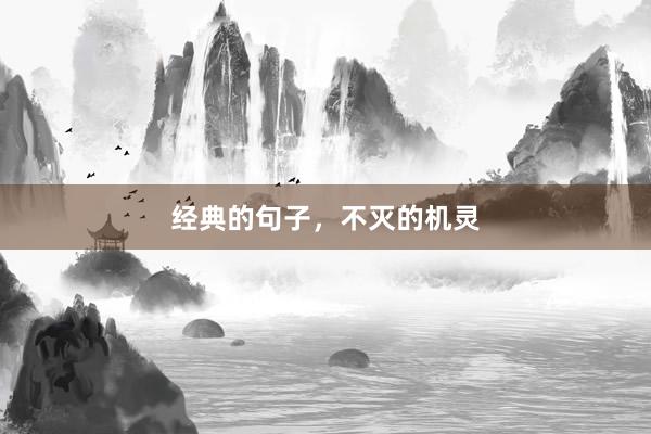 经典的句子，不灭的机灵